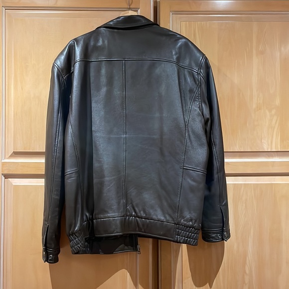 Leather bomber/varsity jacket - Picture 6 of 9